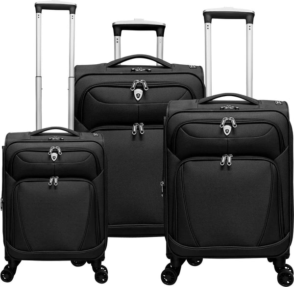 Bellini Signature Spinner Softside 3 Pieces Set Luggage Black